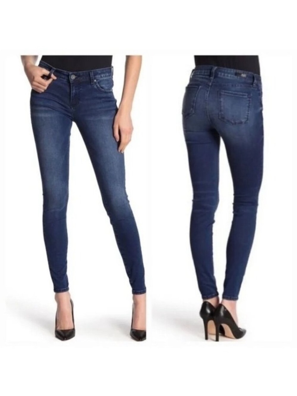 Kut from the Cloth High-Rise Skinny Jeans in Dark Blue, 6S